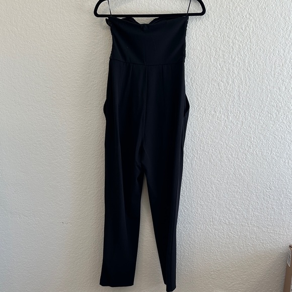 Express Festive Black Sequin Jumpsuit - Picture 4 of 8